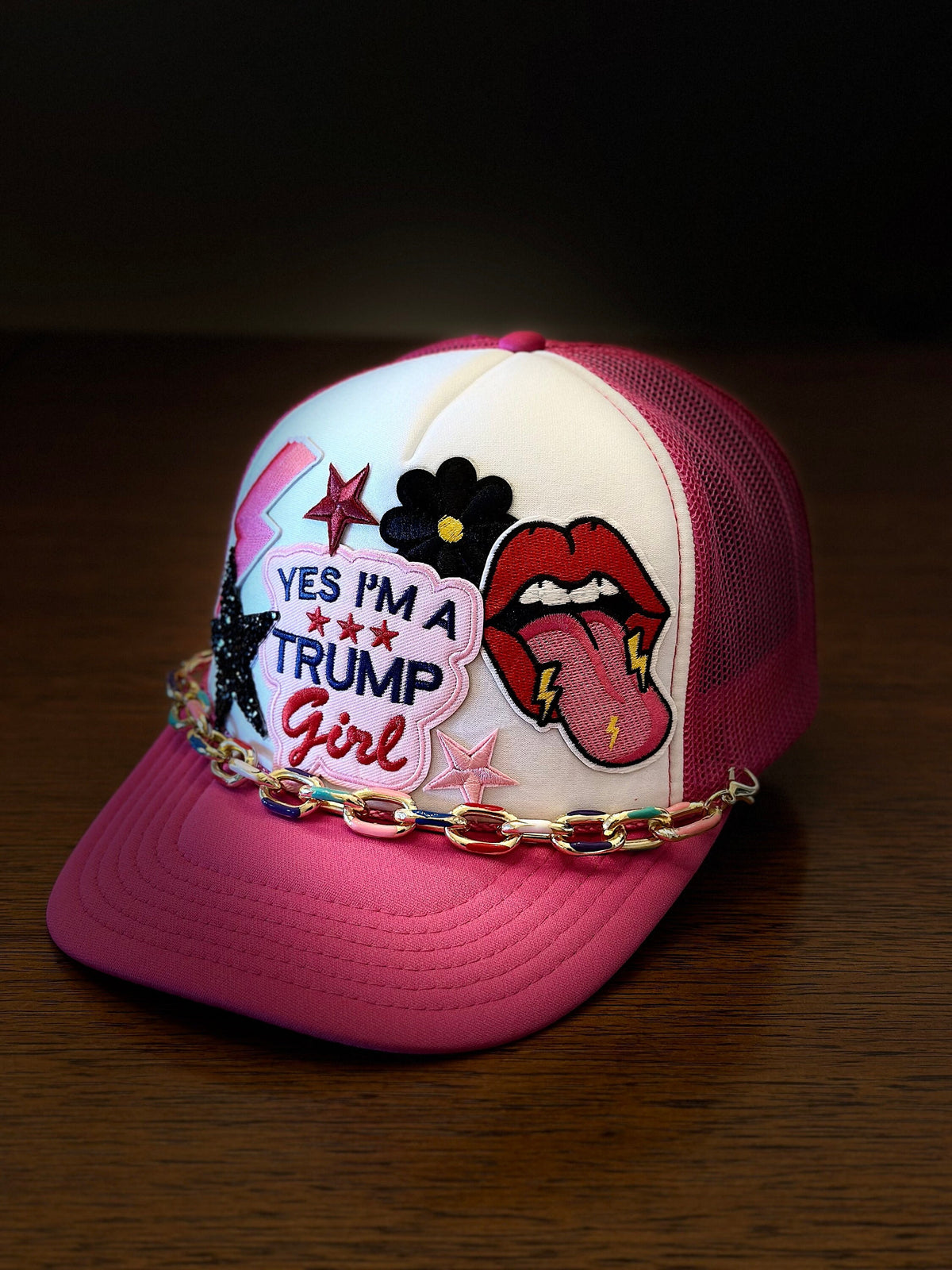 Trump 2024 Trucker Hat-Pink