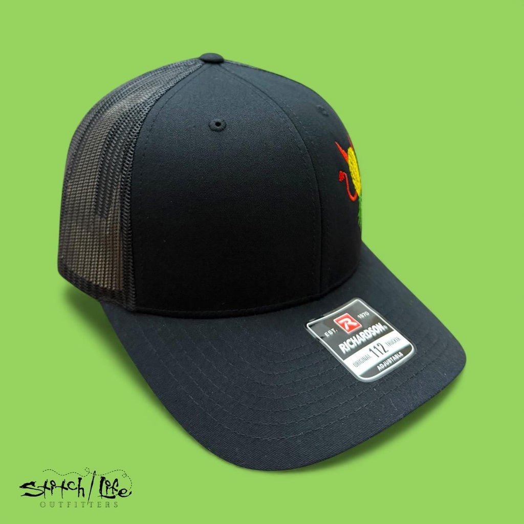 Upside Down Pineapple Devil Horns and Tail Trucker Hat