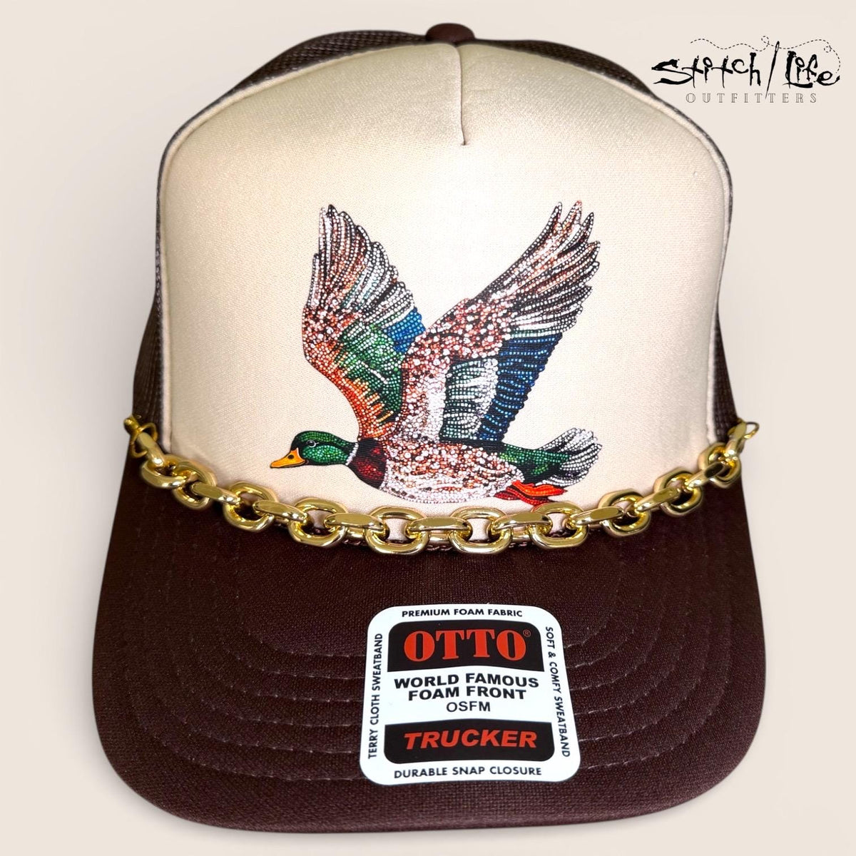 Rhinestone Mallard Duck Trucker Hat