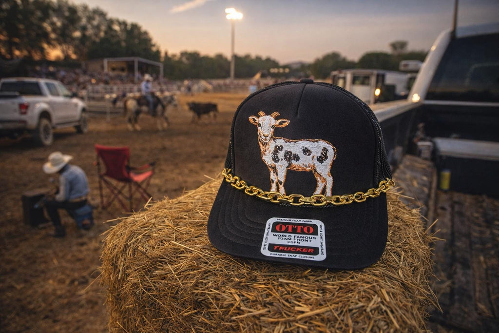 Rhinestone Goat Trucker Hat