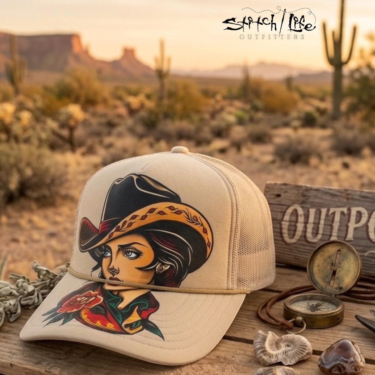 Vintage Cowgirl Trucker Hat