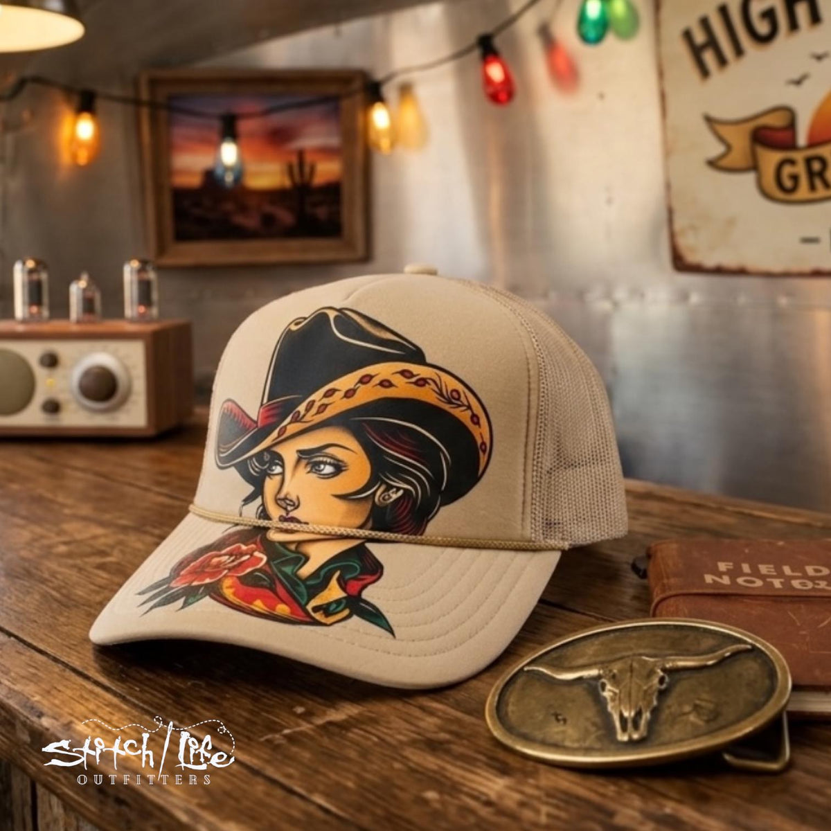 Vintage Cowgirl Trucker Hat