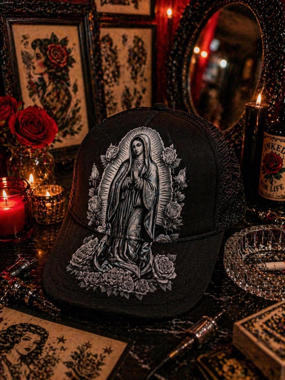 Virgin Mary Trucker Hat