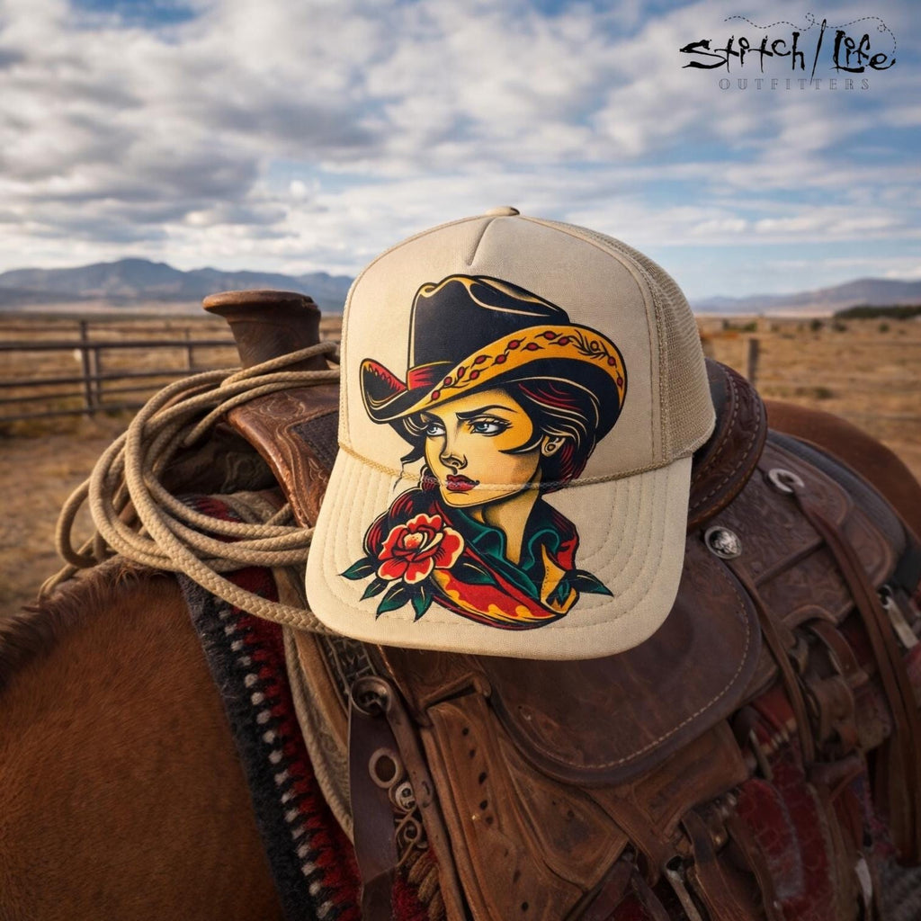 Vintage Cowgirl Trucker Hat