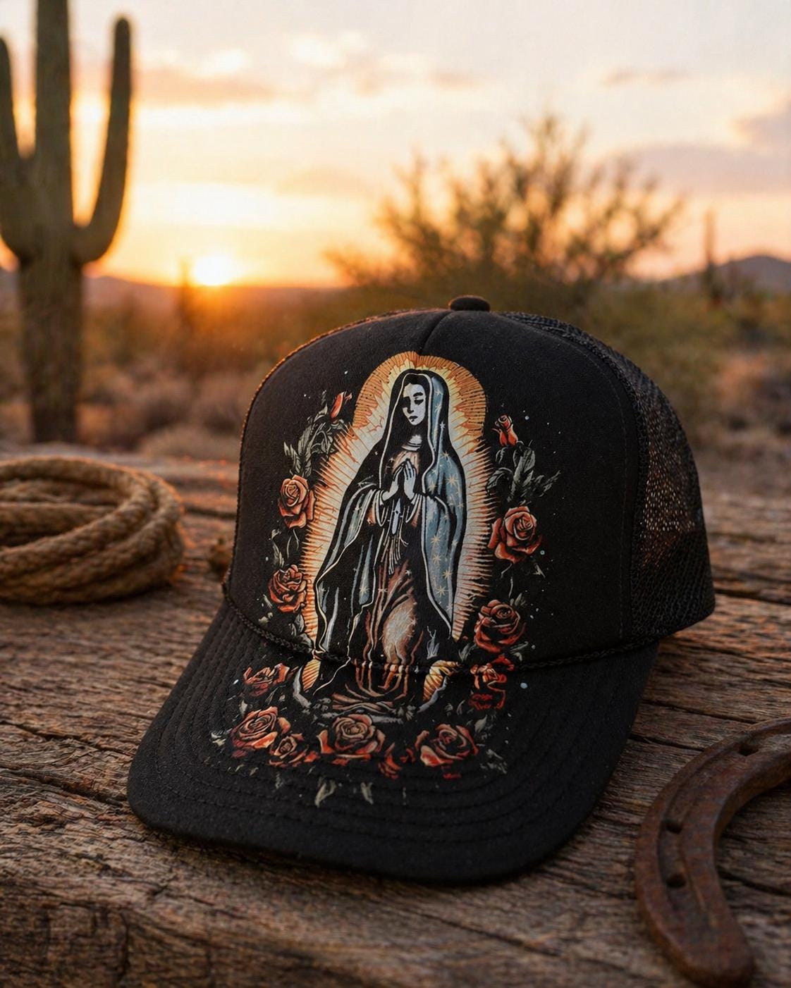 Virgin Mary Trucker Hat