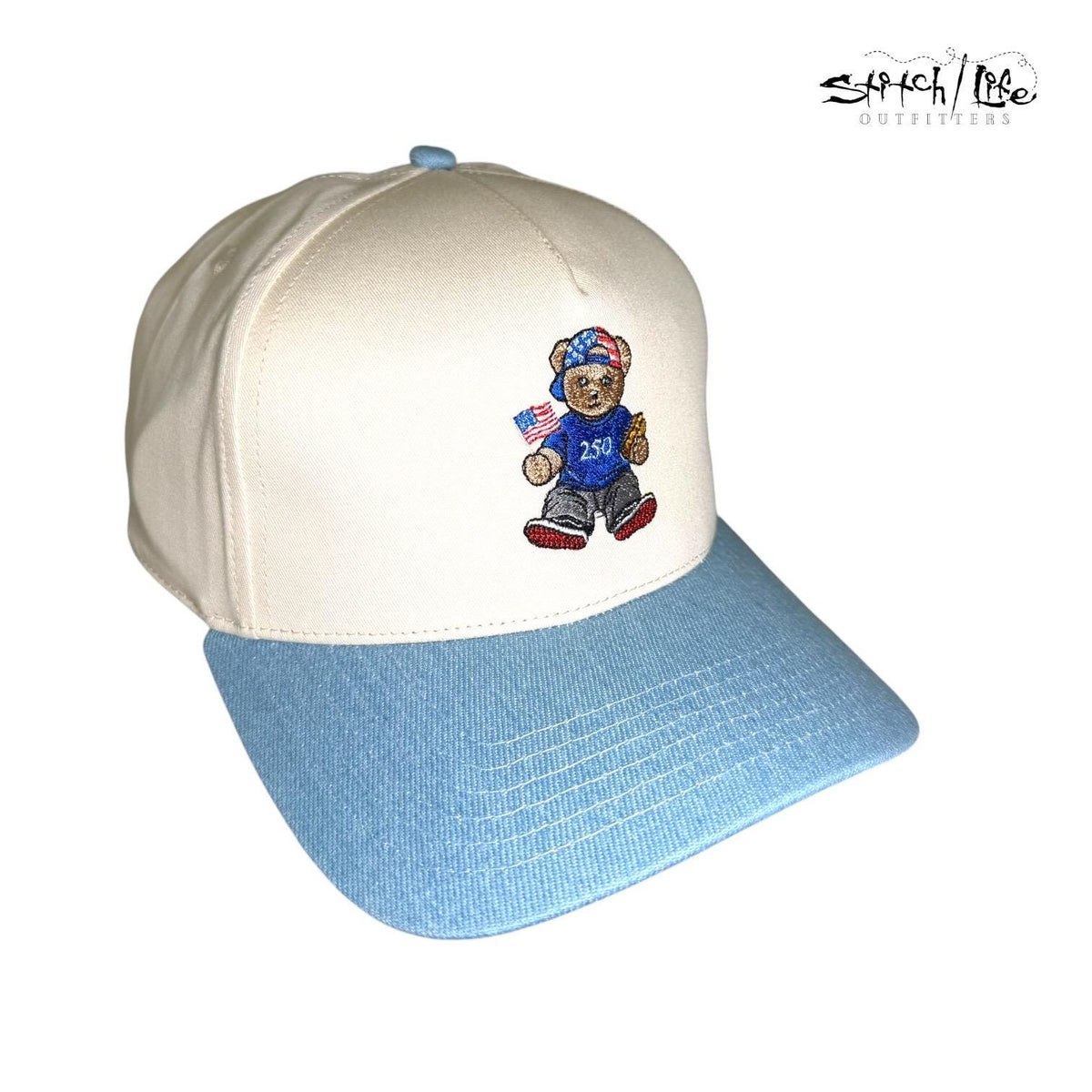 America 250 Teddy Bear Patriotic Trucker Hat