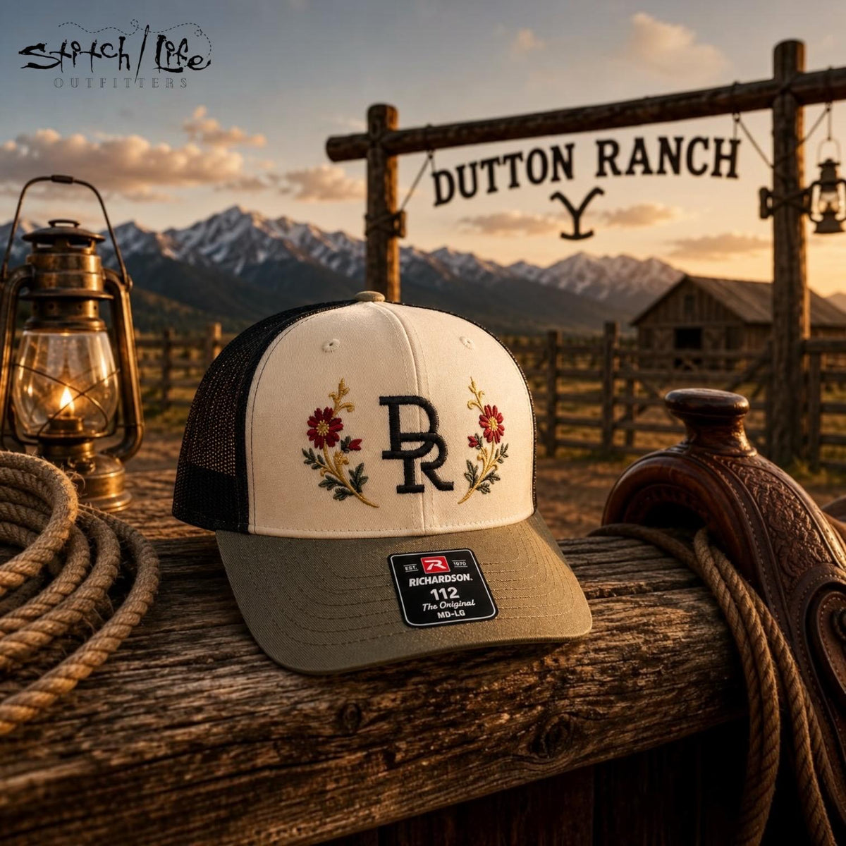Dutton Ranch “DR” Floral Branded Hat