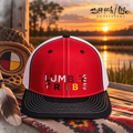 Lumbee Native D Series Flex Fit Red Trucker Hat-Small